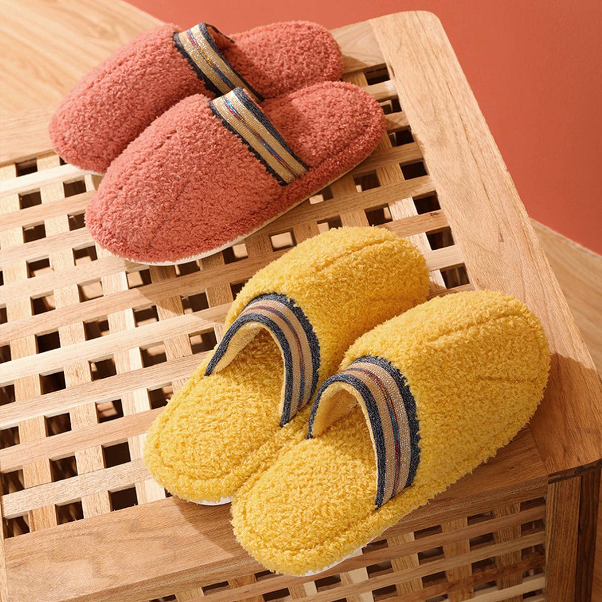 SOLID COLOR COUPLE INDOOR NON-SLIP COTTON SLIPPERS_CWSHS0780