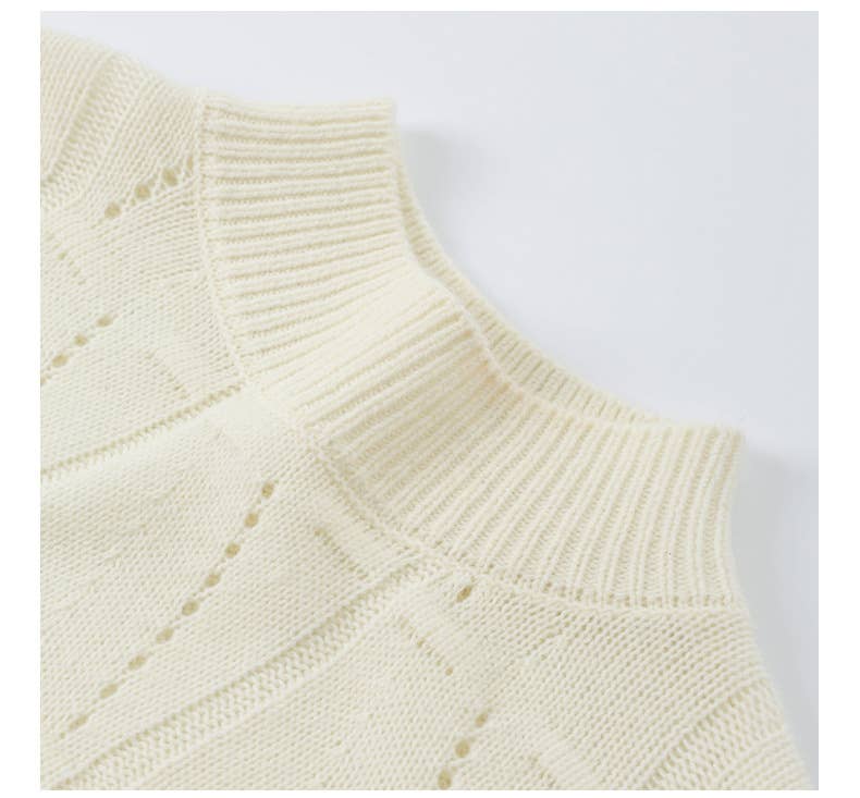 Temperament half turtleneck wool blend sweater