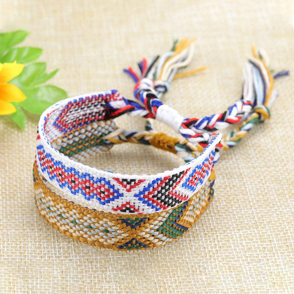 ETHNIC STYLE COLORFUL TASSEL WOVEN BRACELET