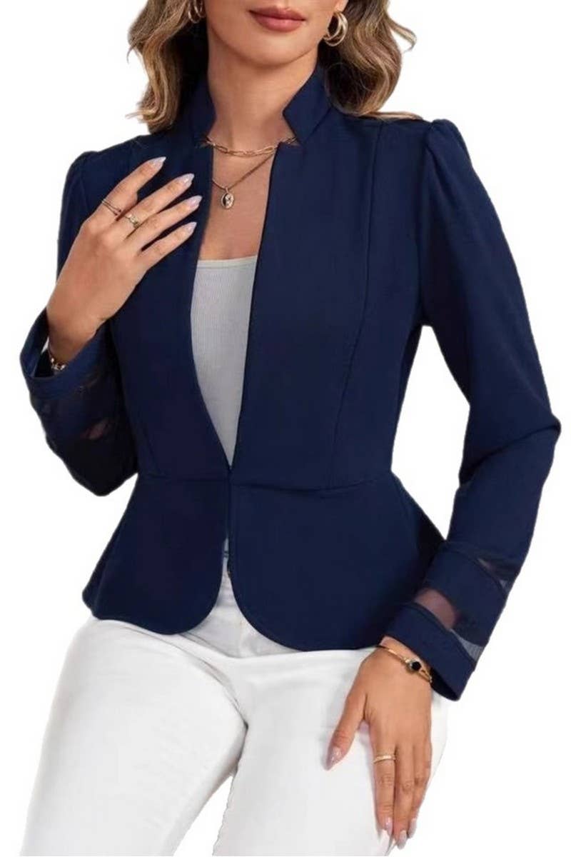 CWOJA1740_FASHIONABLE SLIM FIT OPEN-FRONT JACKET