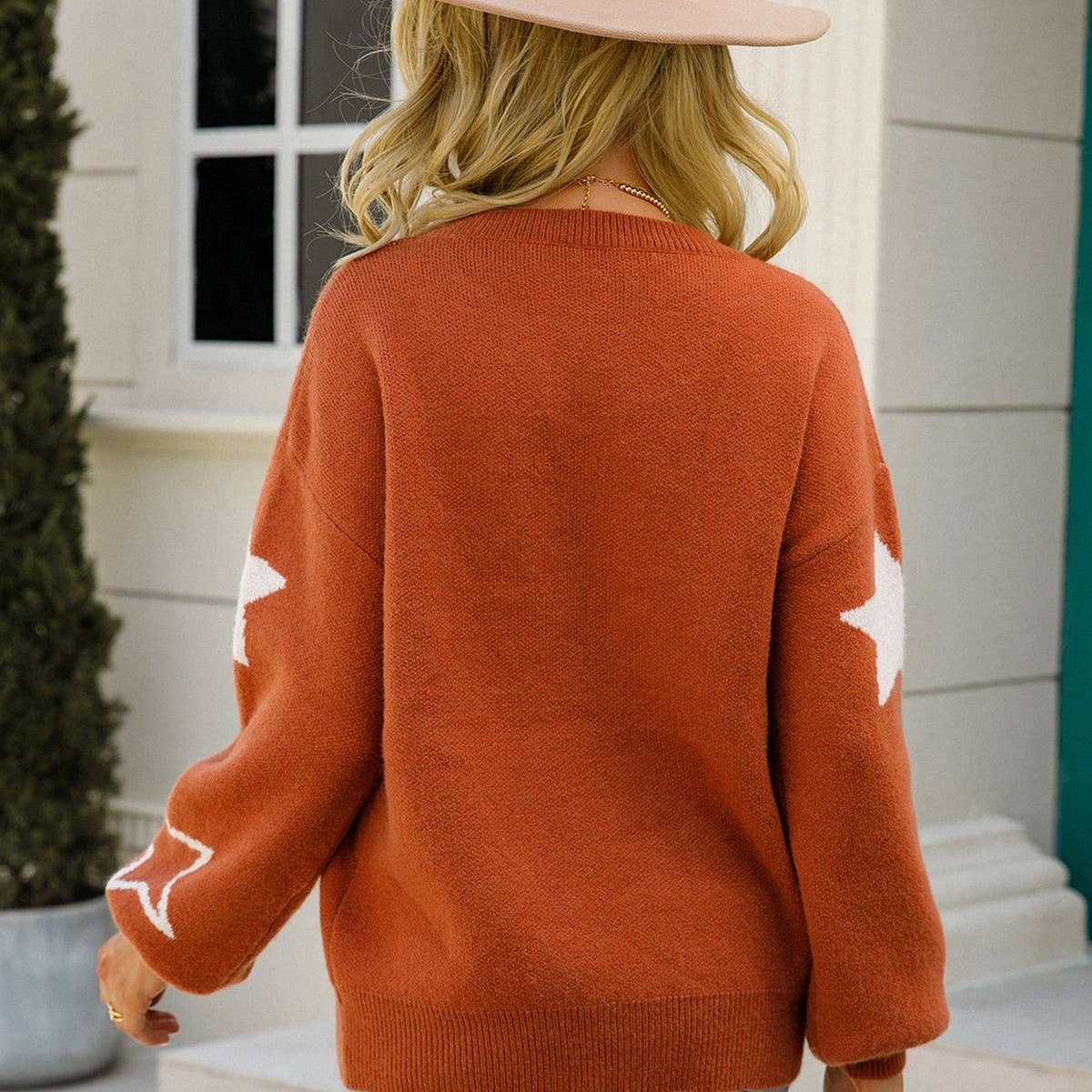 Turtleneck with five-pointed stars