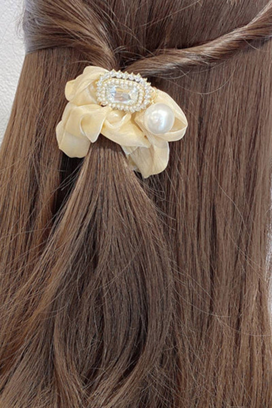 PEARL DECOR SOLID COLOR SCRUNCHIE_CWAHA0176