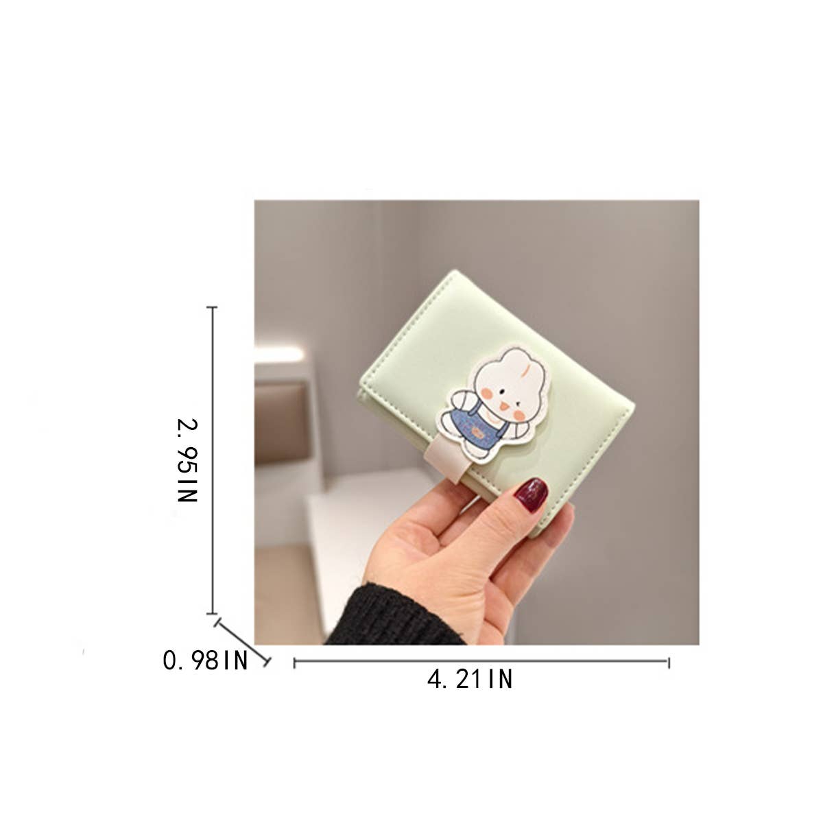 CARTOON CUTE RABBIT MINI SHORT WALLET_CWAB2557