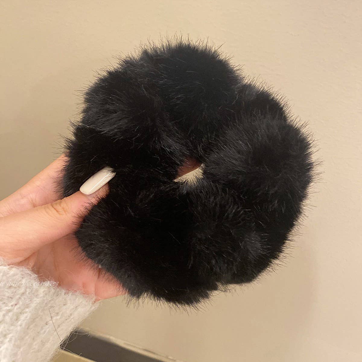 FAUX MINK PLUSH HAIRBAND HAIR ACCESSORIES