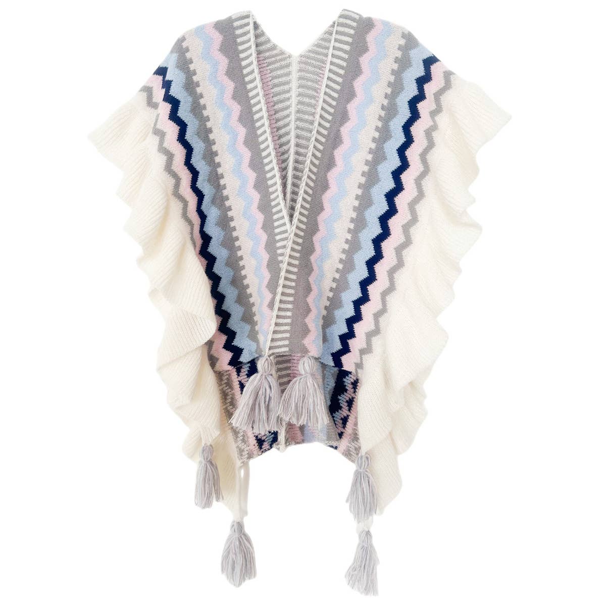 Knit Cape Shawl - Travel Wrap for Fall & Winter