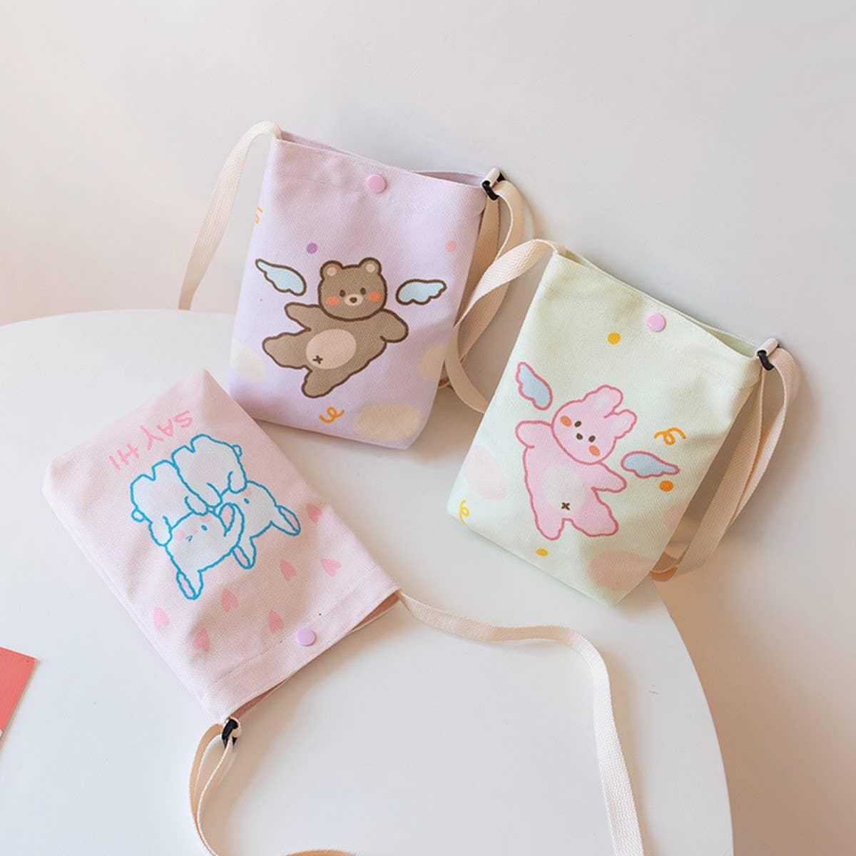 Cute Spring Crossbody Bag with Rabbit Charm_CWAB5588