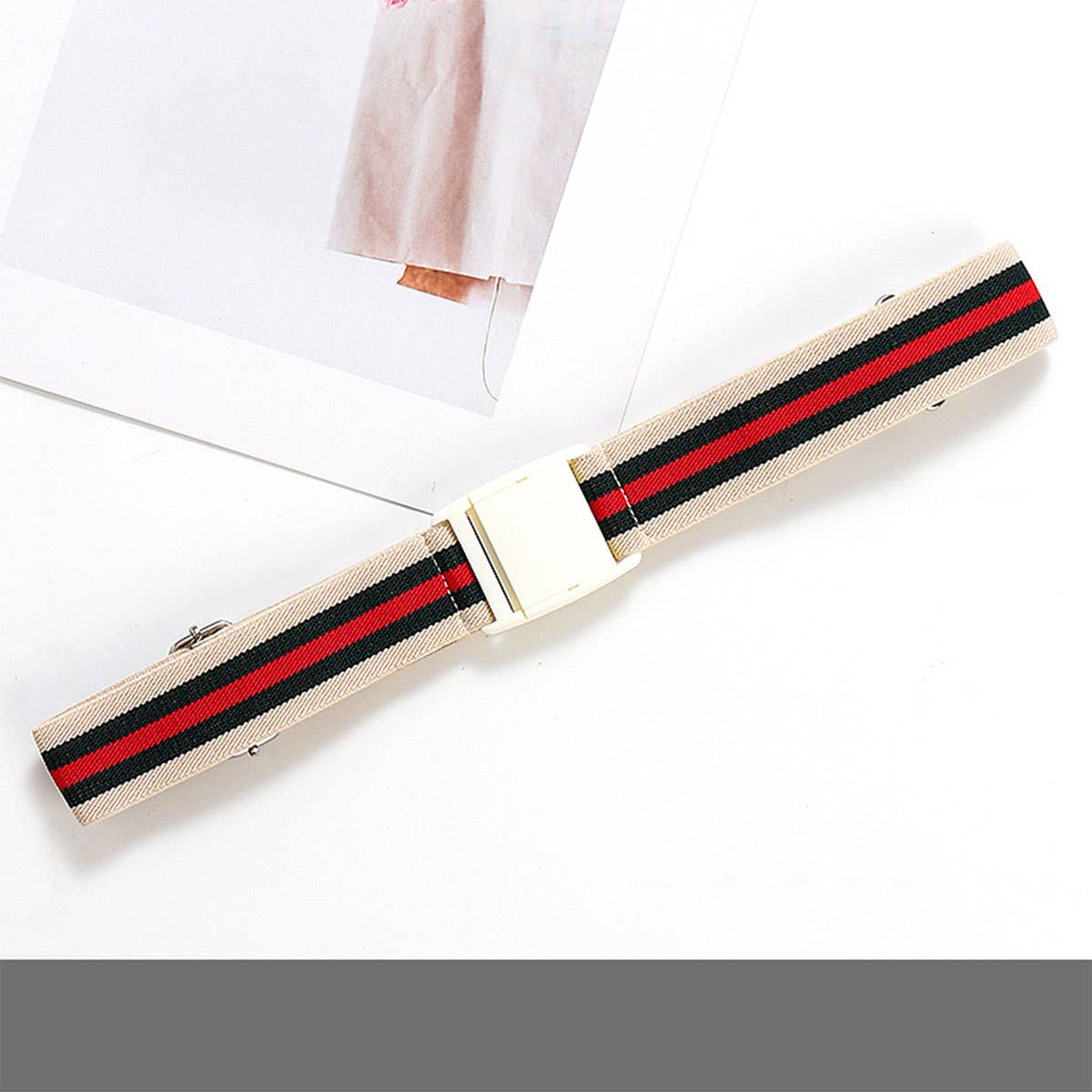 VERSATILE BRAIDED BELT BUCKLE ELASTIC BELT_CWABE0683