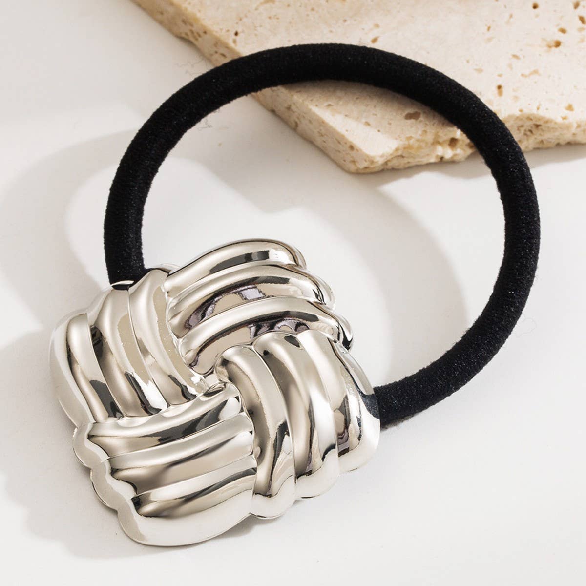 Minimalist Glossy Heart Geometric Hair Tie