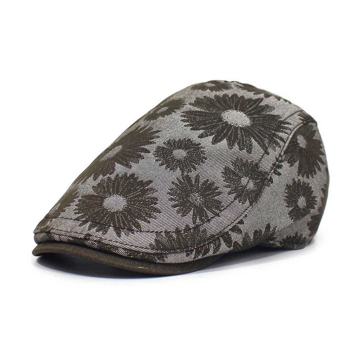 FASHION PRINT ADJUSTABLE FLORAL BERET_CWAB2917