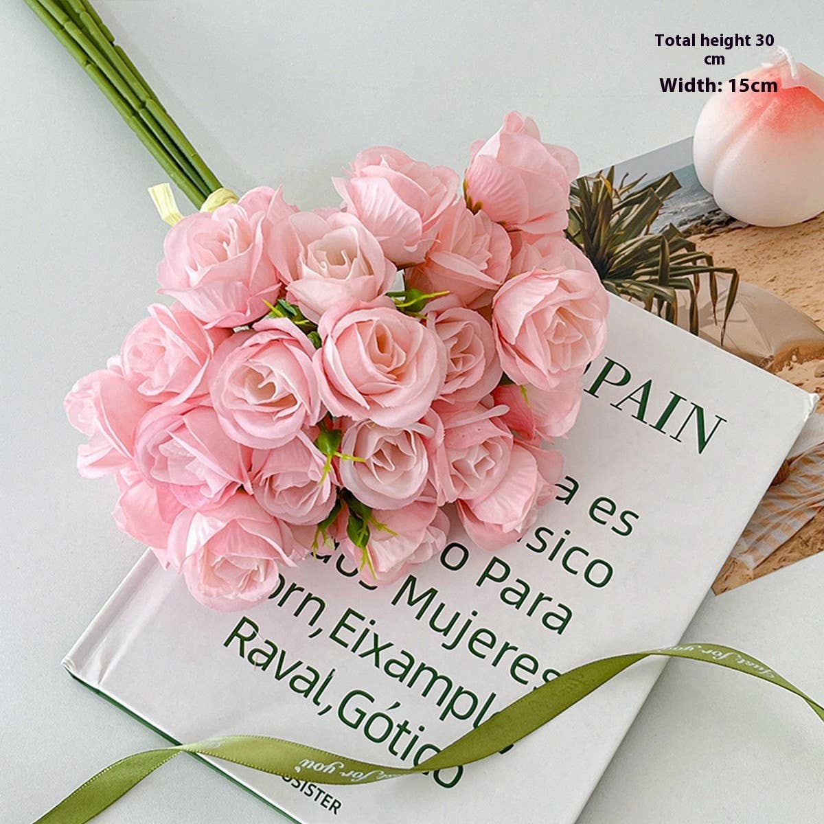 Faux 27-Head Rose Bouquet for Wedding Handheld