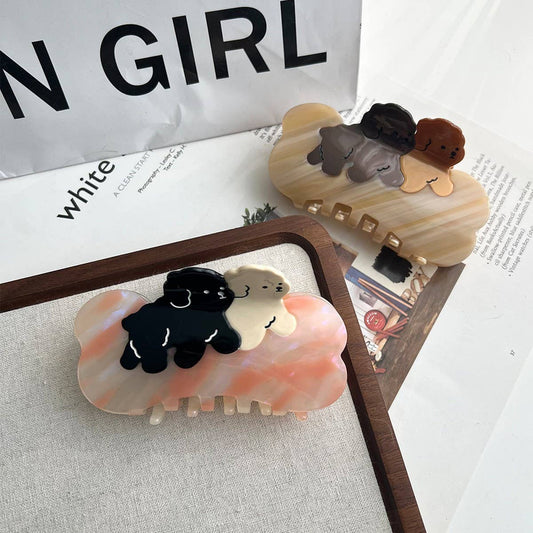 Cute Dog Acetate Hair Claw Clip ? Large Size