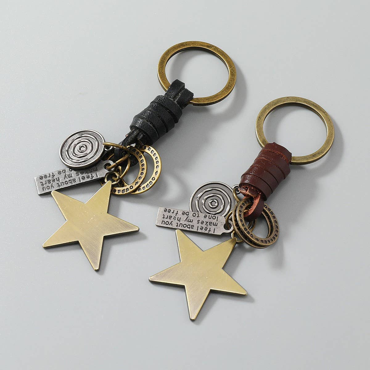 CREATIVE FIVE-POINTED STAR PENDANT KEYCHAIN
