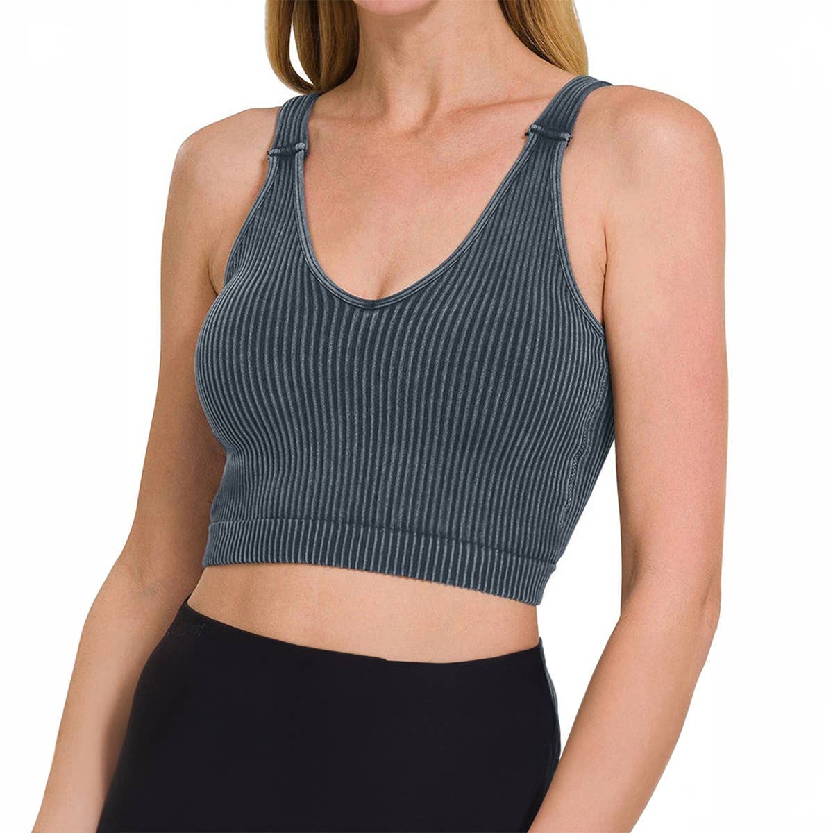 SOLID COLOR ATHLEISURE TANK TOP