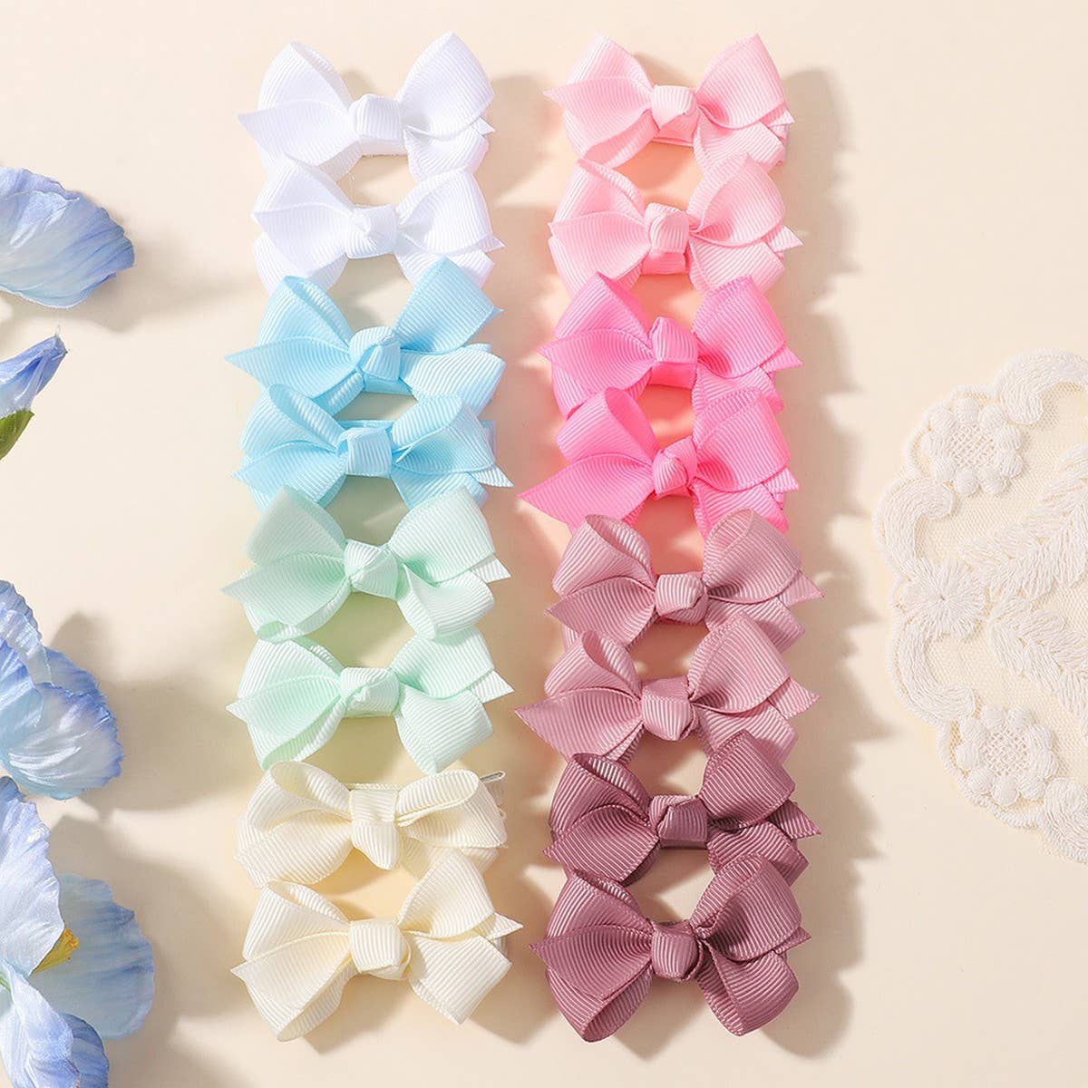 Glitter Bow Hair Clip Set for Girls Party Daily