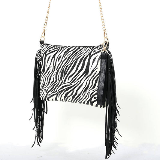 WOMEN CASUAL LEOPARD TASSEL SHOULDER BAG_CWAB0803