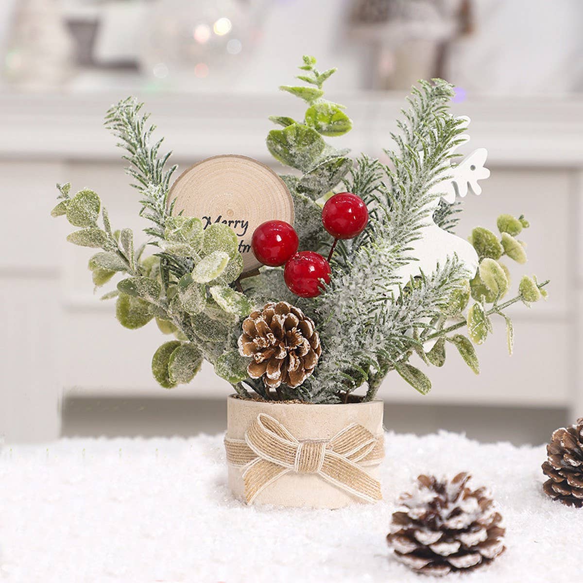 Mini Nordic Christmas Tree Decor Tabletop Gift_CWMM9889