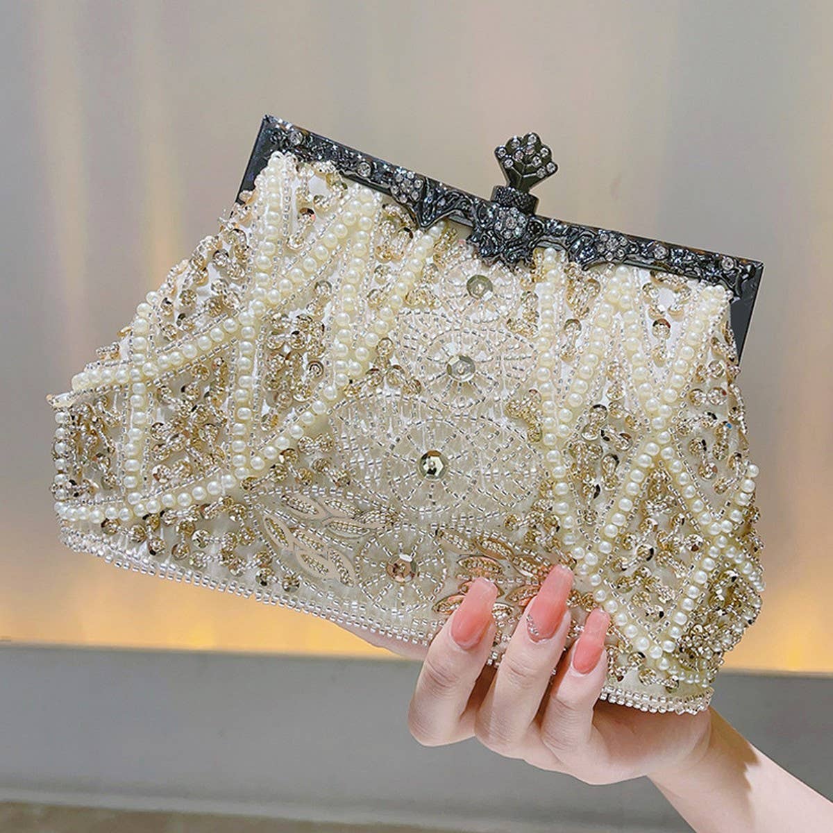 LUXURY BEADED HANDMADE HANDBAG_CWAB2515