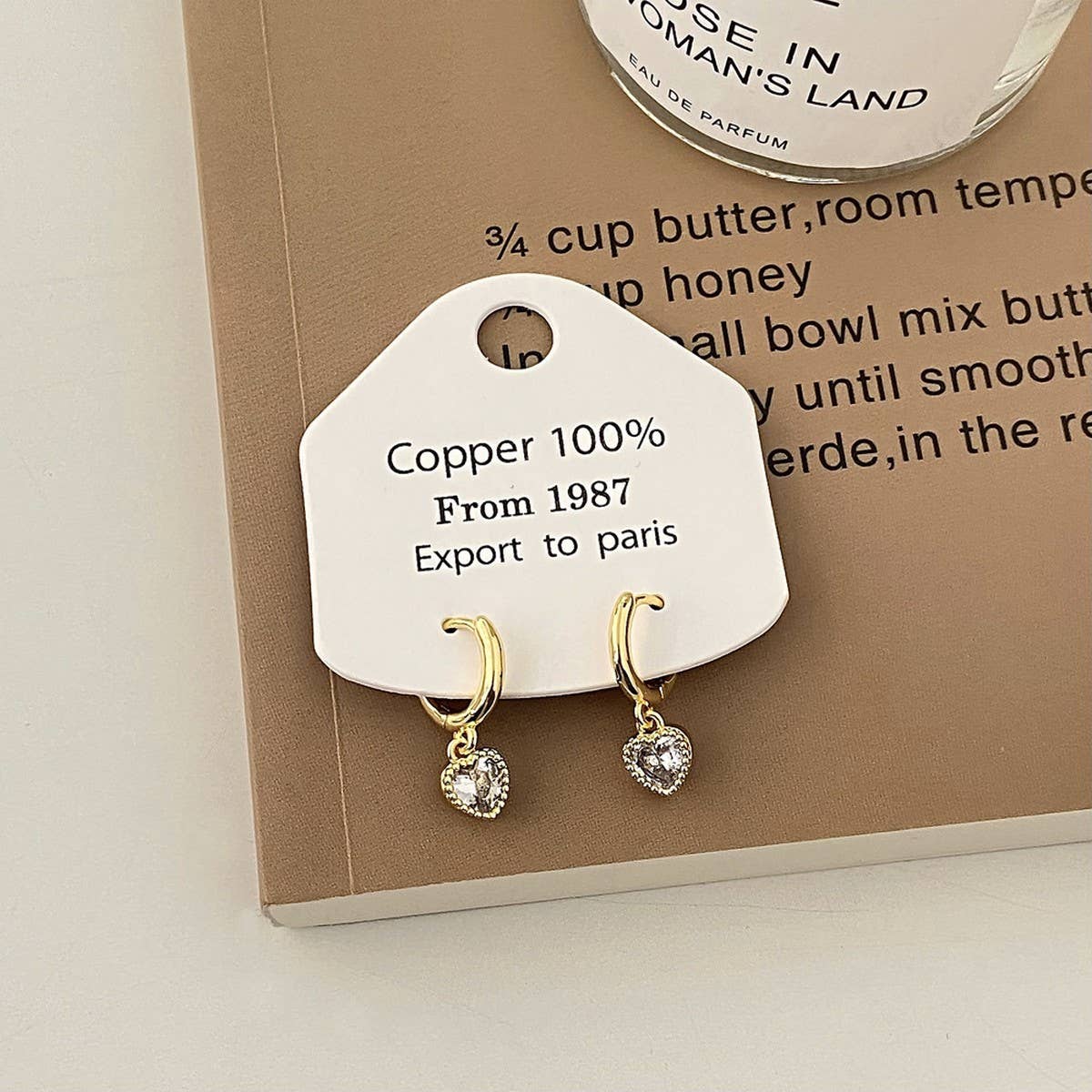 VALENTINE'S DAY ZIRCON HEART PENDANT EARRINGS