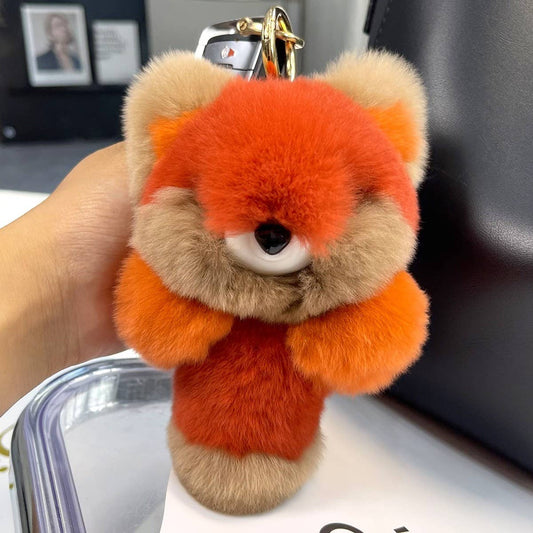 LITTLE FOX CAR KEYCHAIN PENDANT CUTE PLUSH DOLL