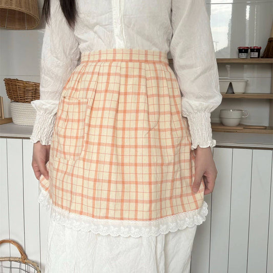 BOW LACE SKIRT AND HALF-BODY APRON_CWMM5796