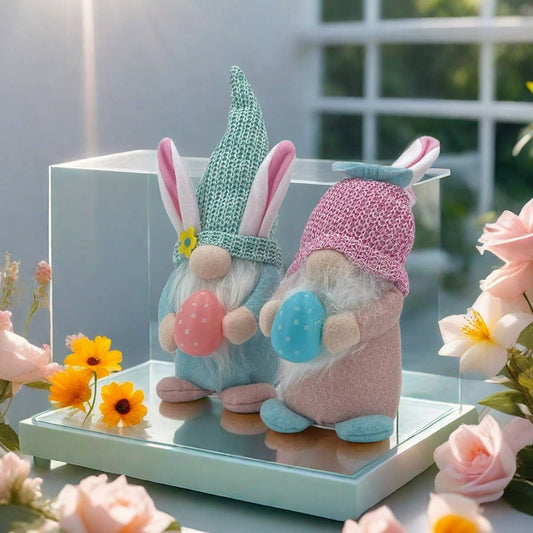 EASTER EGG HOLDING DOLL WITH LIGHT ORNAMENT