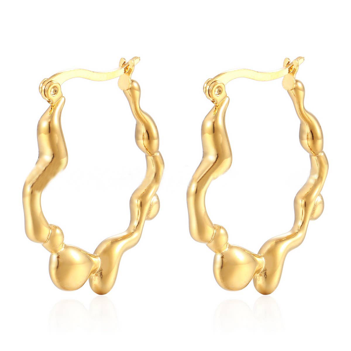 GOLD SIMPLE HUGGIE HOOP EARRINGS