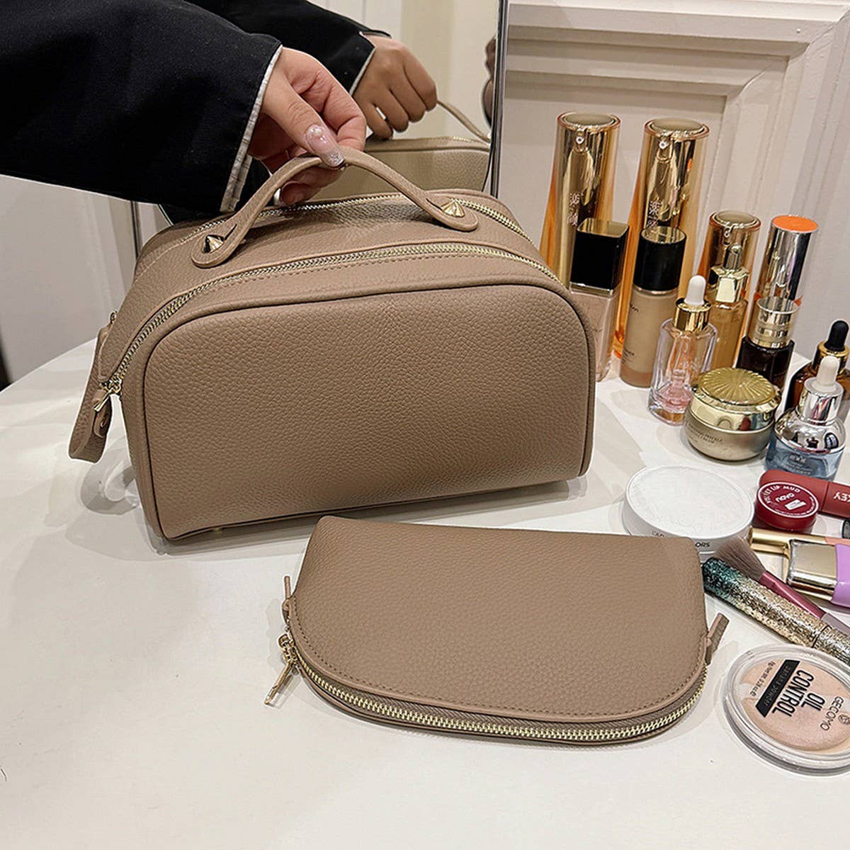 NEW LARGE CAPACITY MOTHER-AND-CHILD COSMETIC BAG_CWAB4392