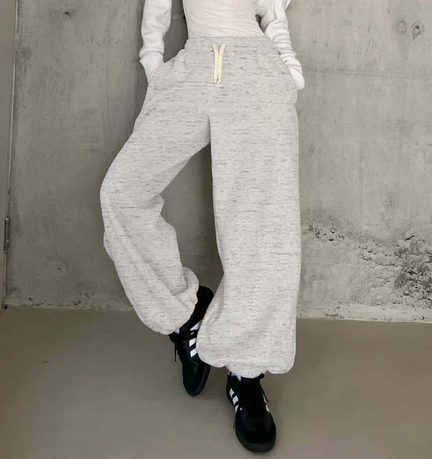 DiscountCWBLP884_LOOSE WIDE-LEG SPORTS PANTS CASUAL PANTS