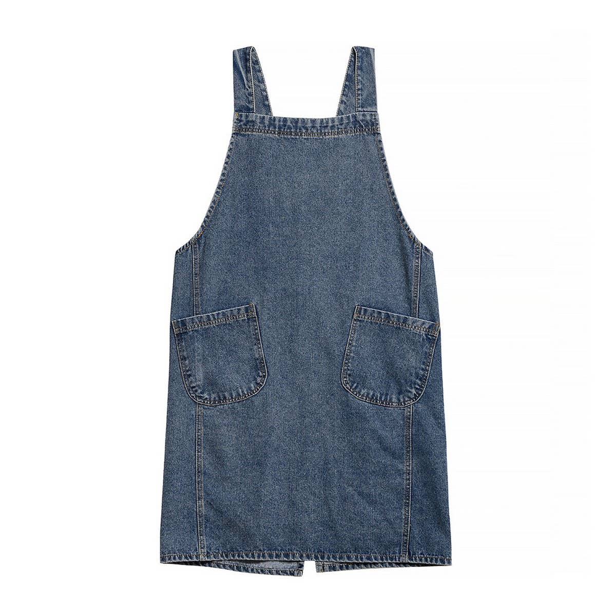 Cotton Canvas Washed Denim Apron with pockets