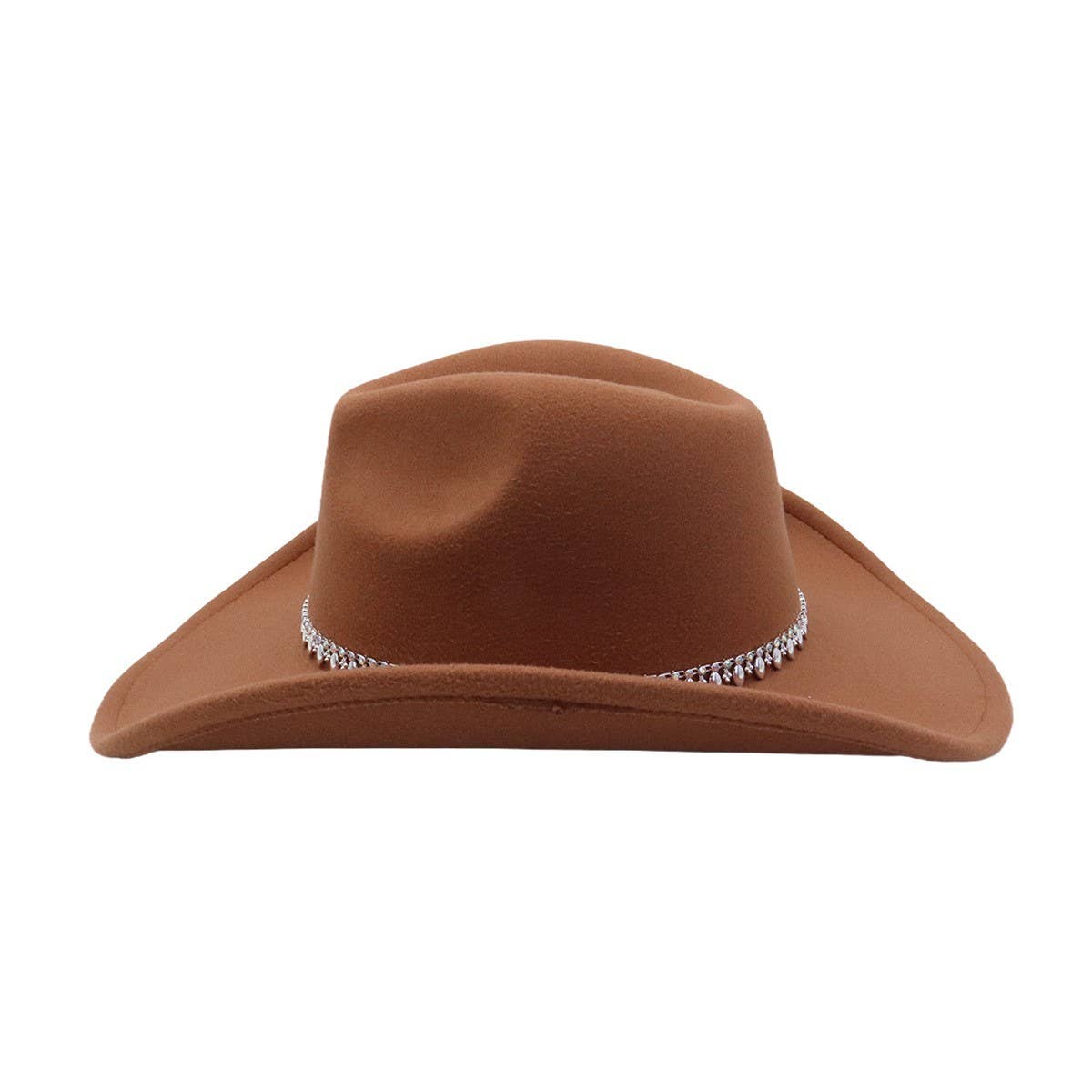 Western Ethnic  Felt Cowboy Fedora Hat_CWAH04371