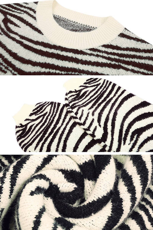 CWOSWL0583  Crew Neck Pullover Casual Sweater