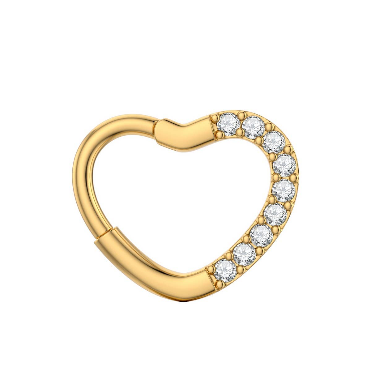 Teardrop Zirconia Hinged Nose Ring Square Shape