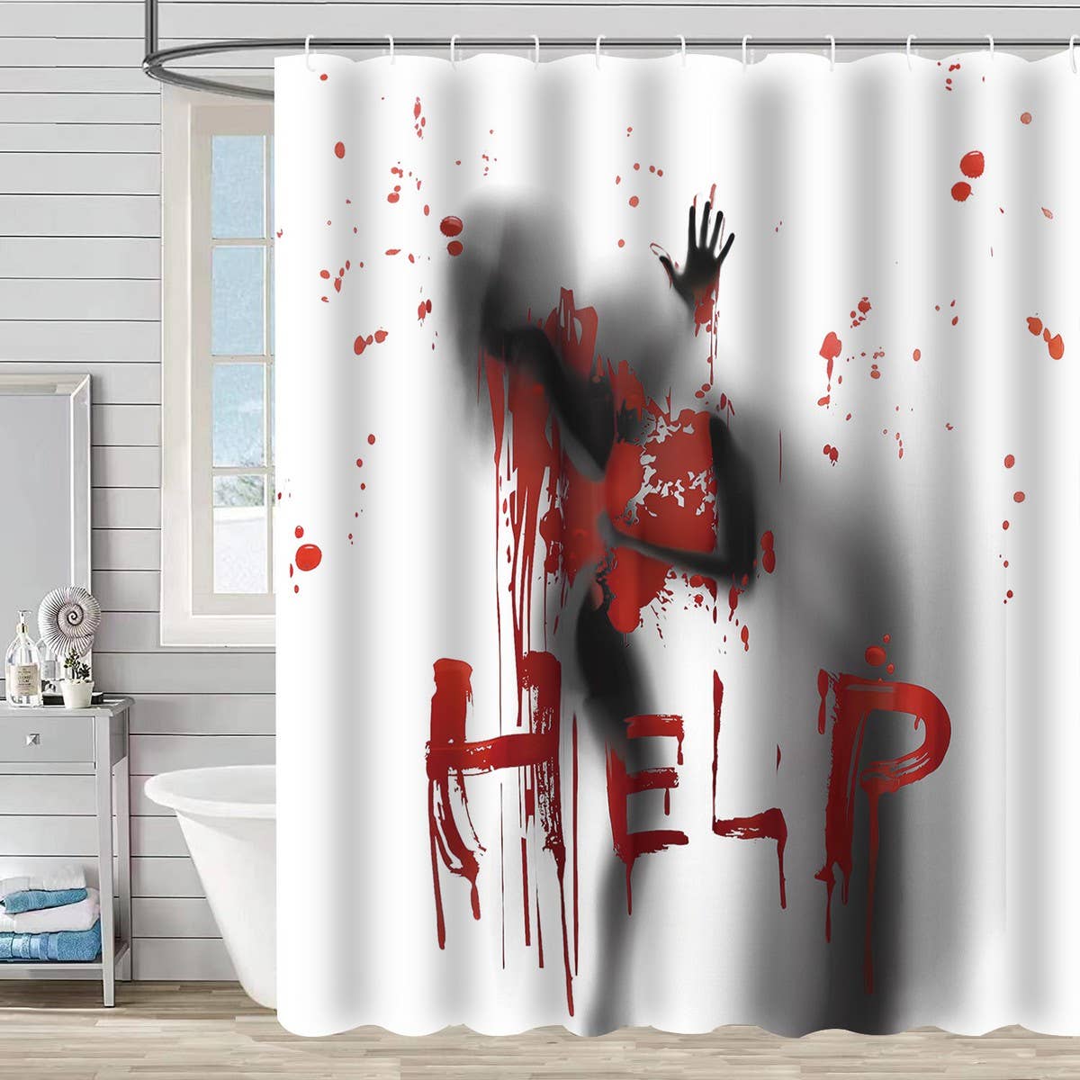 HALLOWEEN EASTER WATERPROOF SHOWER CURTAIN