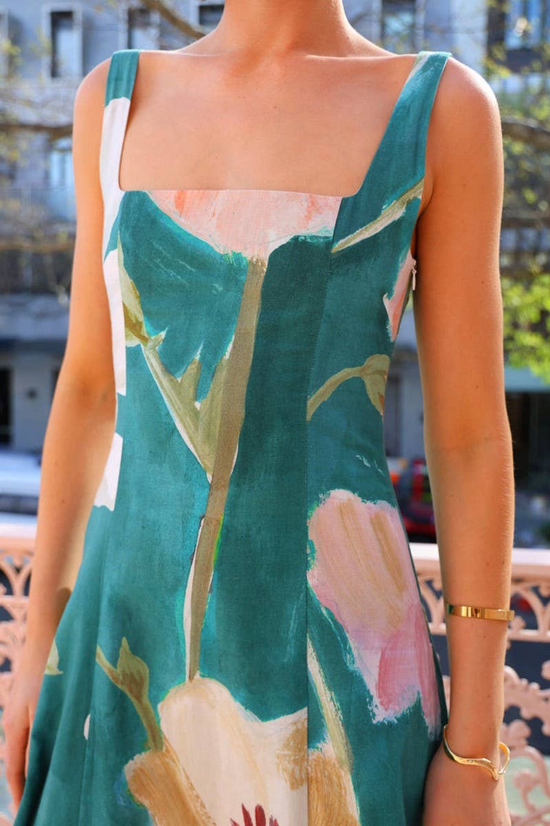 CWDMD5577_VINTAGE FLORAL SPAGHETTI STRAP MAXI DRESS