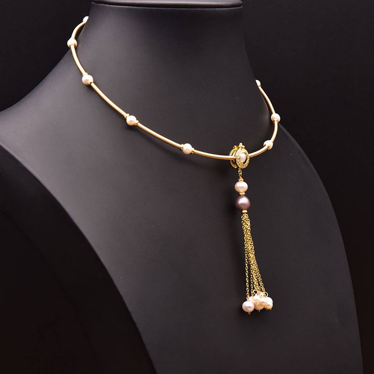WOMEN'S VINTAGE TASSEL NATURAL PEARL NECKLACE