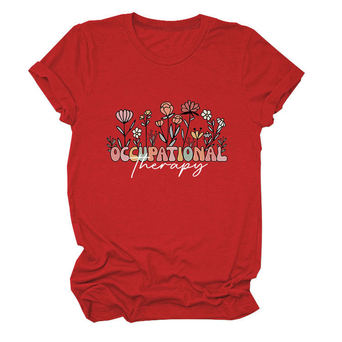 Casual Crew Neck Tee ??Occupational Therapy Theme_CWTTS1531