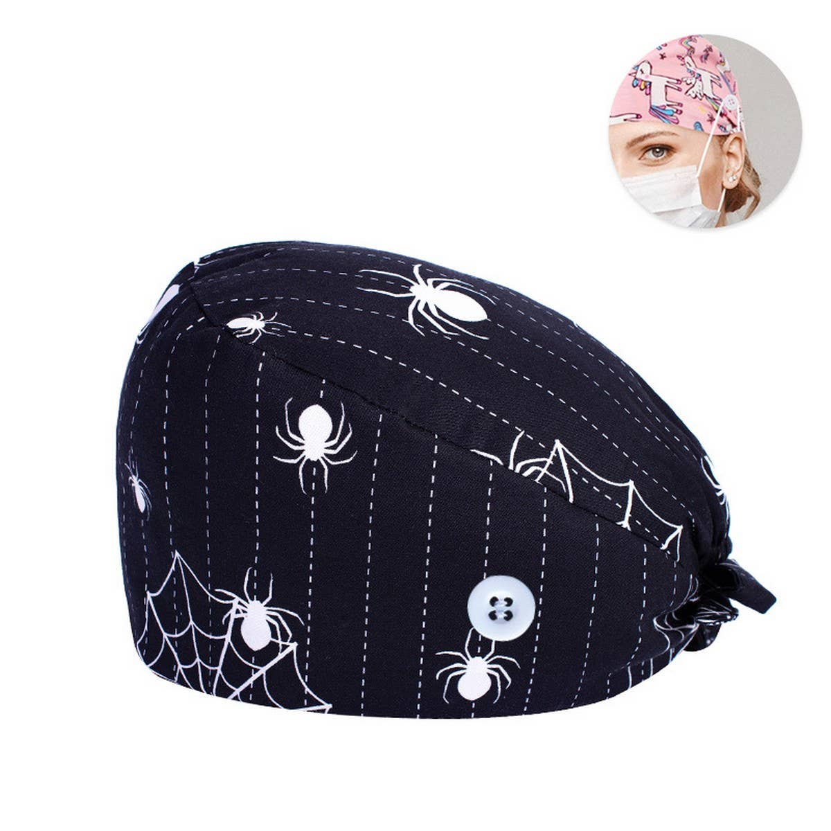 SCRUB CAP SURGICAL CAP WITH BUTTONS DOCTOR CAP_CWAH3326