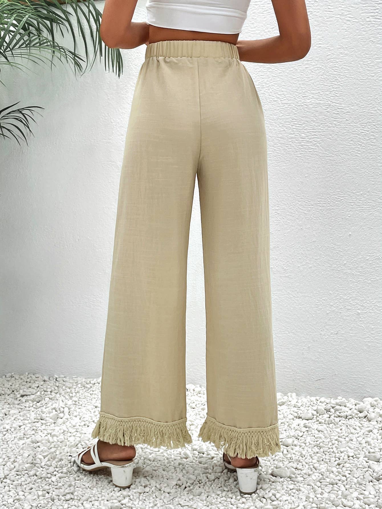 HIGH-WAISTED BAGGY CASUAL WIDE-LEG PANTS