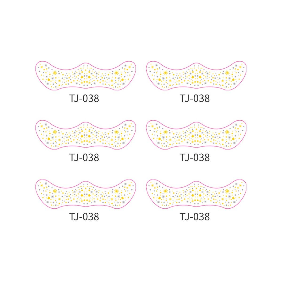 Metallic Freckle Face Tattoo Stickers Gold Silver