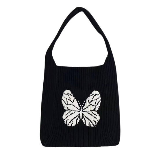 WOMEN BUTTERFLY KNITTING HOBO BAG_CWAB0836