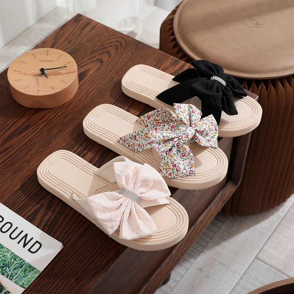 NEW PRINTED FLOWER BOW SANDALS_CWSHS0724