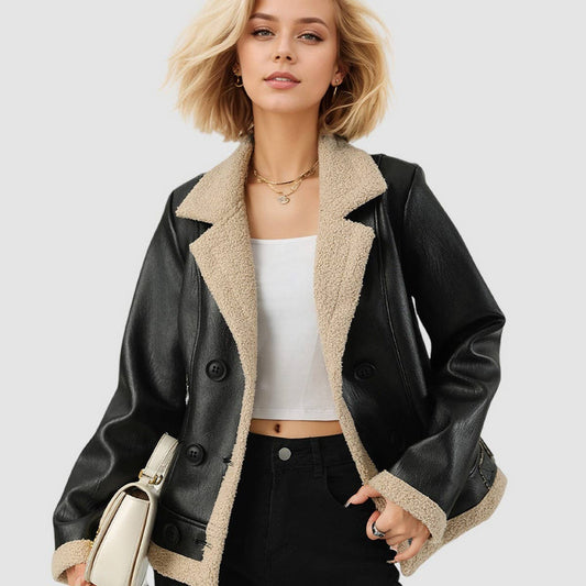 Faux Fur Lined PU Jacket ? Warm Coco Style Coat
