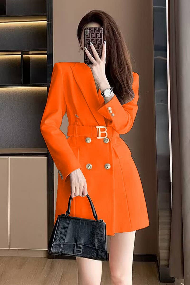 CWOBL00205_NEW SPRING FRENCH STYLE DOUBLE-BREASTED SUIT JACK