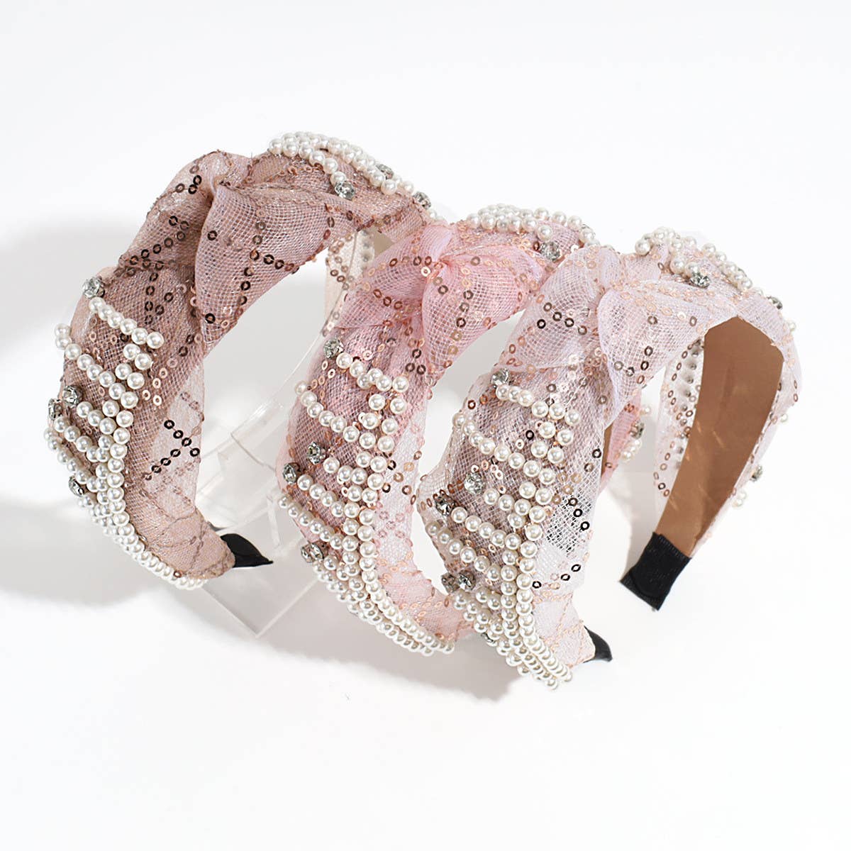 HIGH HEAD PRESSURE MESH KNOTTED HEADBAND