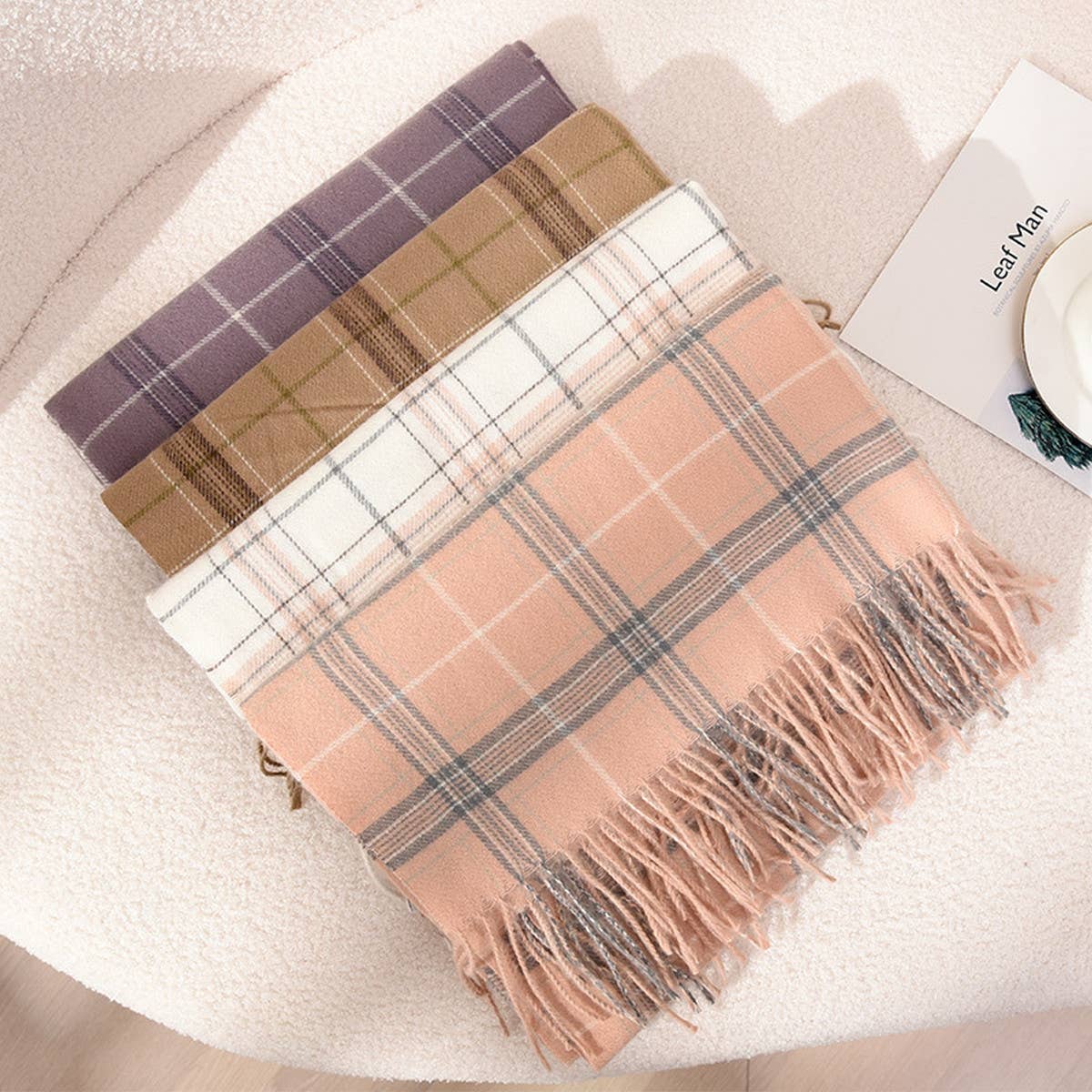 Vintage Stripe Knit Scarf - Unisex Winter Wrap