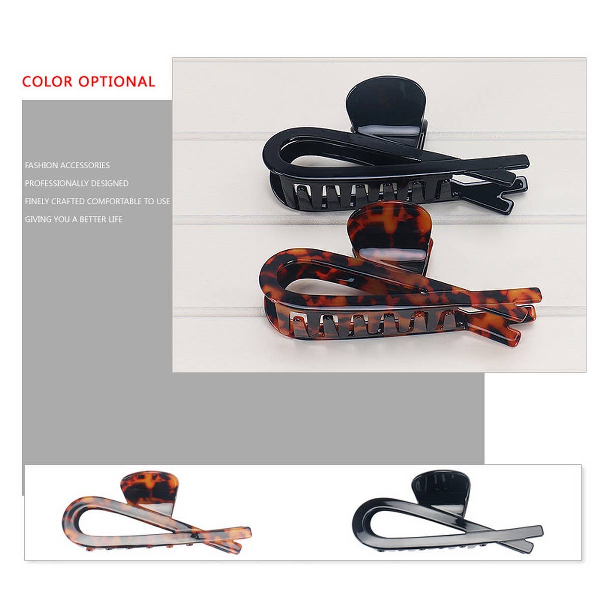 12.4CM LARGE RETRO ACETATE CLIP SHARK CLIP_CWAHA4263