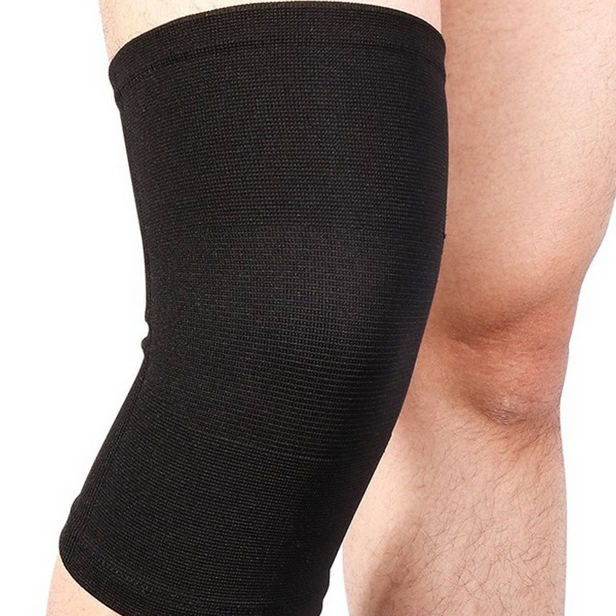 Four-Way Stretch Black Knee Sleeve for Sports