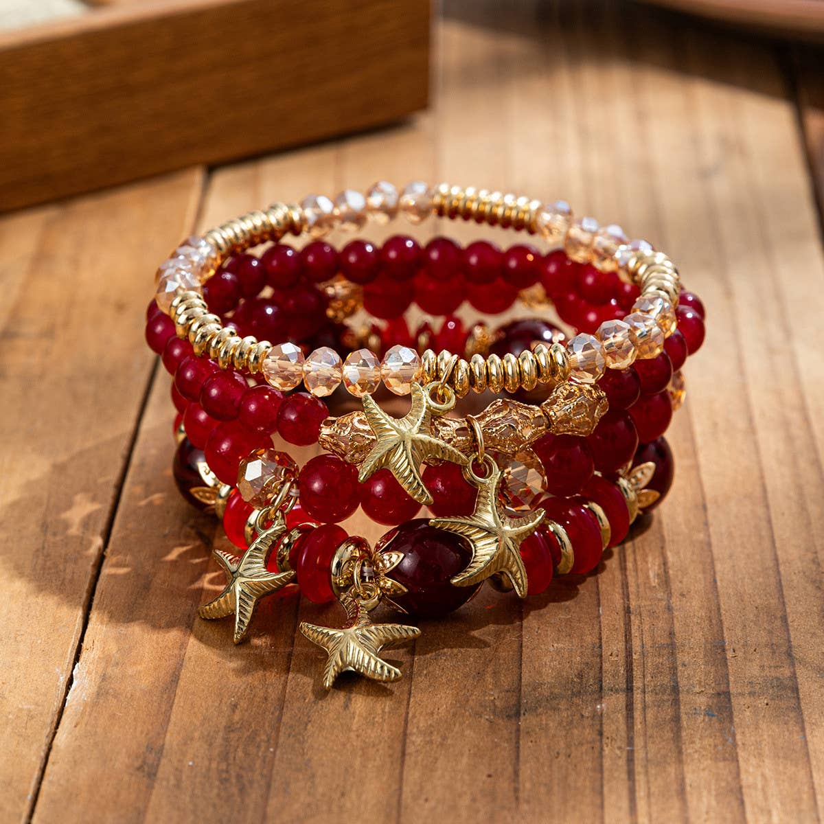 WOMEN BOHEMIAN MULTI-LAYER CRYSTAL BRACELET