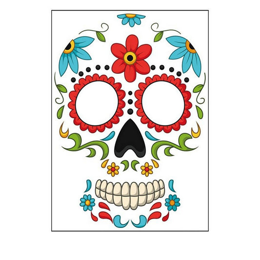 Day of the Dead Face Tattoos ? Waterproof Makeup