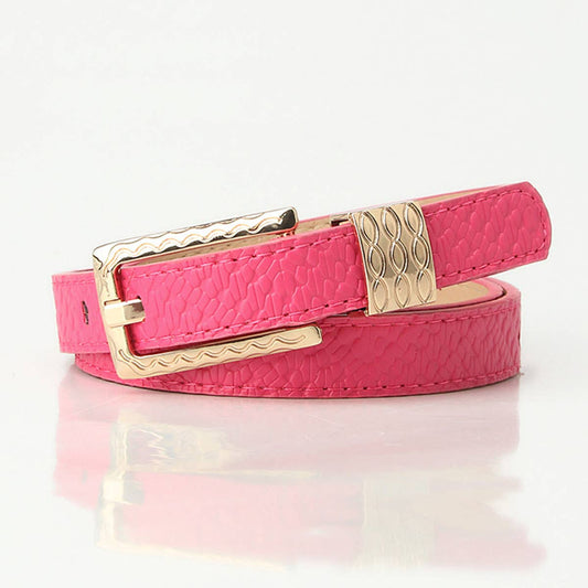 Versatile dopamine-colored women's thin belt